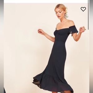 Navy blue Reformation Butterfly dress size 8